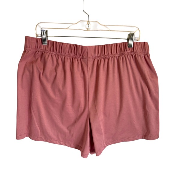 Eddie Bauer Pink 3 piece Pajama Set Plaid Tank Top Pants Shorts XL Lounge Soft - Picture 3 of 11